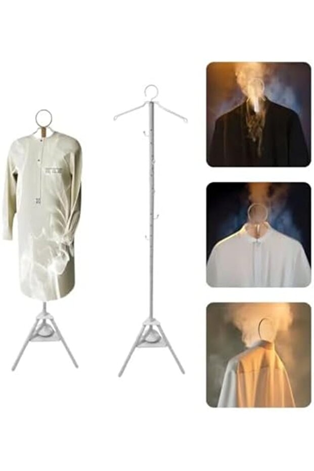 Clothes Incense Burner Stand - 175cm long Bakhoor Burner Stand Hanger with Cloth Hooks (White)