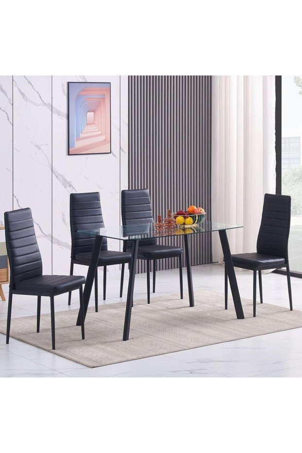 Cuckoo 1+4 Dining Set L120xW70xH76cm
