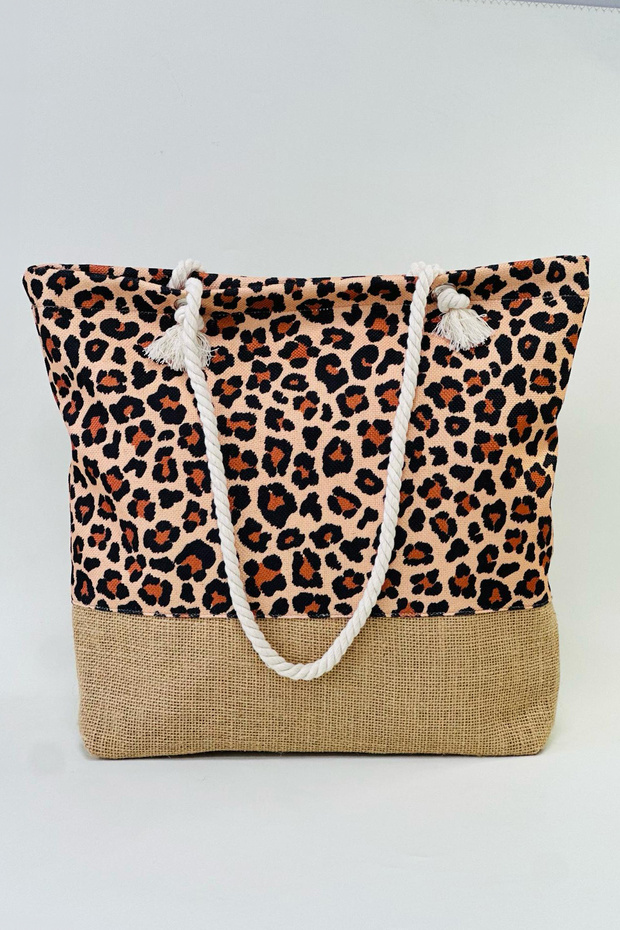 حقيبة شاطئ منقوشة RÇ-P-01 ليوبارد - 4