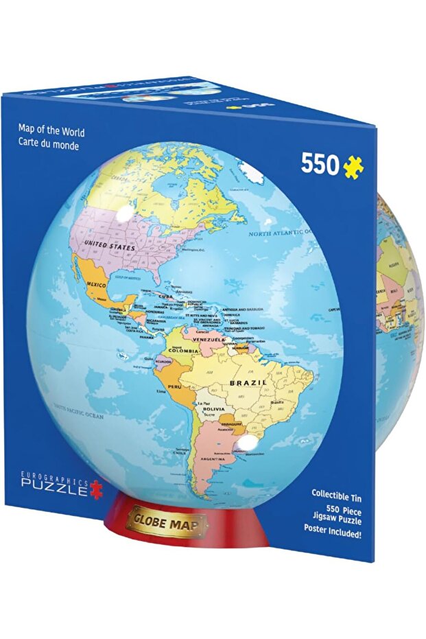 Puzzle In Tin 550-Pcs Map Of The World 8551-5863