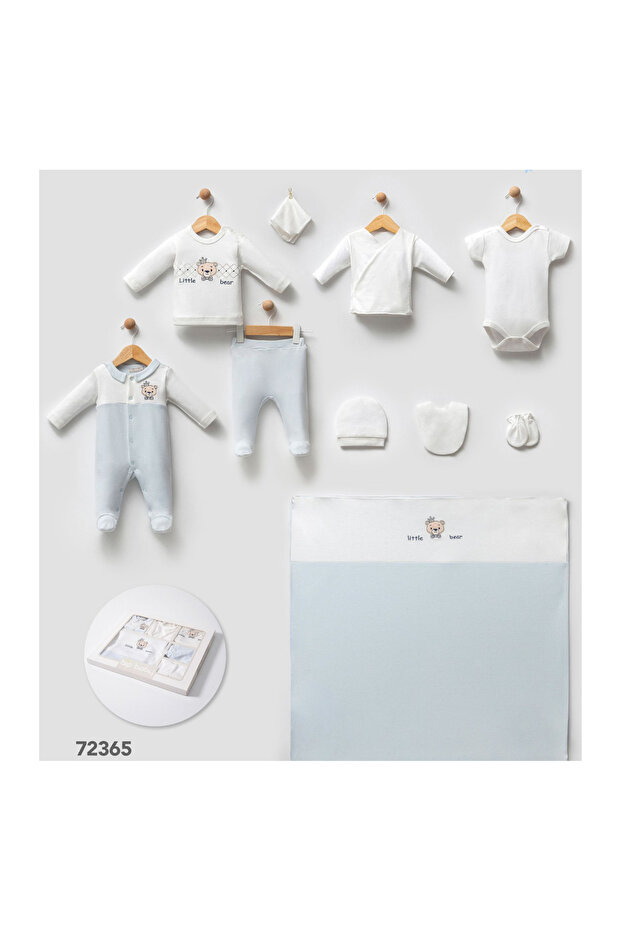 Baby Boy Little Bear 10-Piece Newborn Hospital Exit Zibin Set