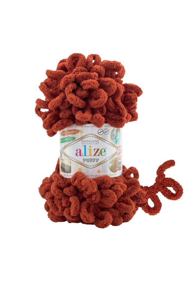 Puffy Hand Knitting Yarn 100g – Easy to Knit Without Needles - Color No:36