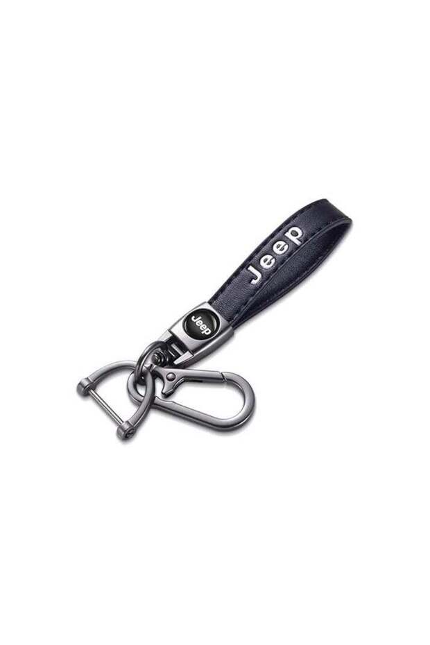 Premium Leather Keychain for Jeep Compass, Grand Cherokee, Wrangler, Meridian, Avenger
