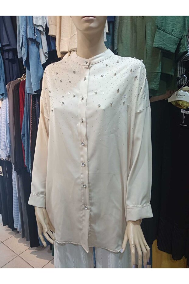 Taşlı Dubai Gömlek - 1