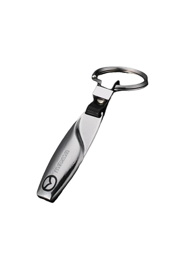 Keychain for Mazda Key, Silver/Black - 4