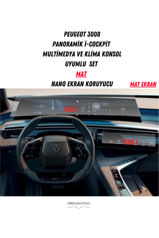 بيجو 3008 بانورامي i-Cockpit وحدة تحكم الوسائط المتعددة وتكييف الهواء متوافق مع واقي الشاشة غير اللامع
