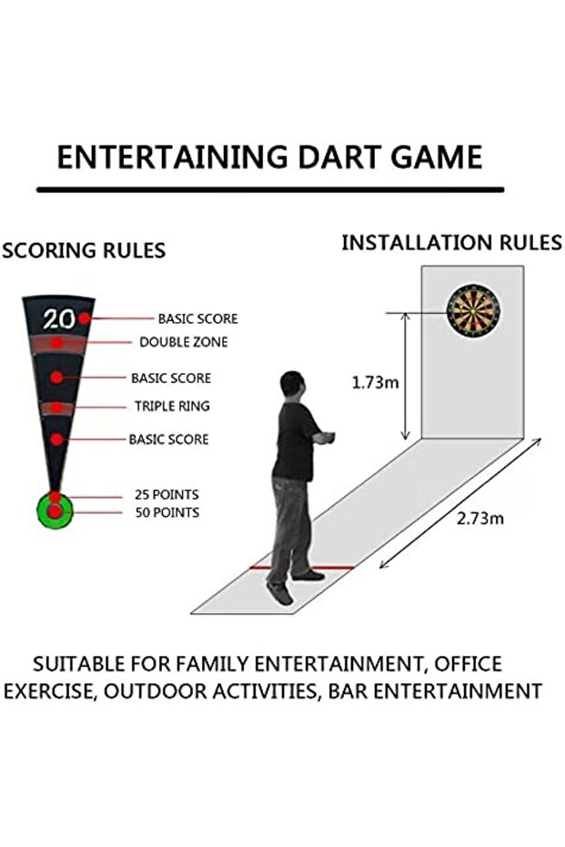 ORiTi Professional Magnetic Dart Board Set with 6pcs Magnetic Darts - 5