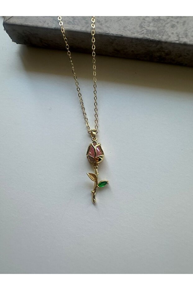 Pembe Gül Kolye - 3