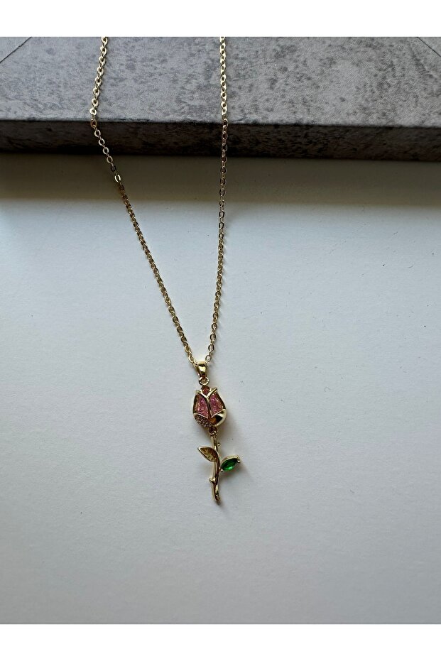 Pembe Gül Kolye - 2