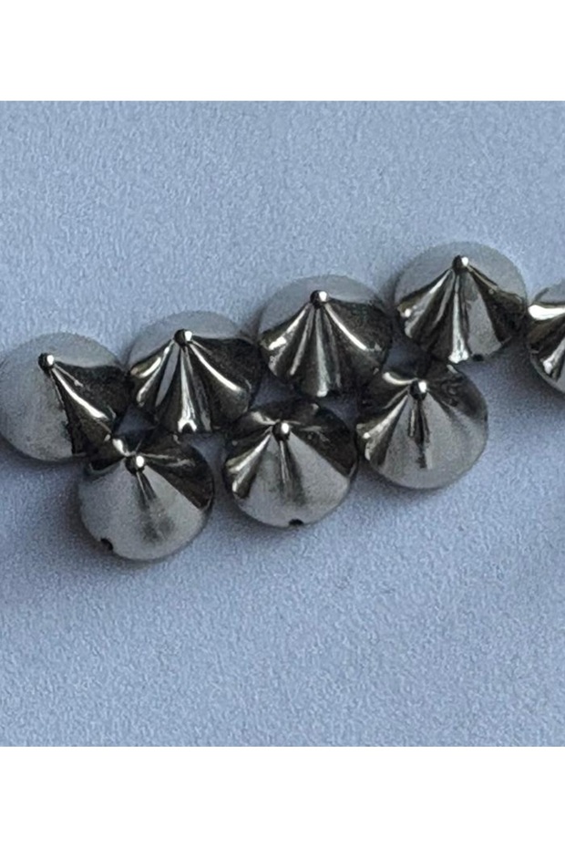 10 mm Silver Drop Hole Gusset Drop Gothic Clothing Staple (25 Pcs)