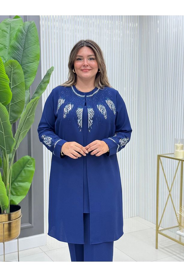 Taş Baskılı Tunik Takım - 3