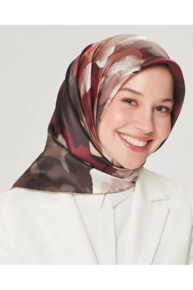 Silk Scarf Nostalgia - 8534-35 Burgundy Twill
