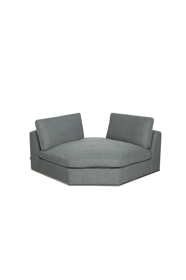 Paddington 2 Seater Corner Wedge Fabric Modular Sofa - Teal Green L150xW150xH66cm