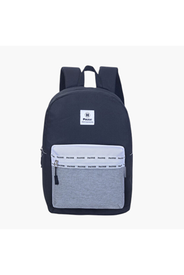 Colourblock School Backpack with Adjustable Shoulder Straps - 12x21 cms - 1