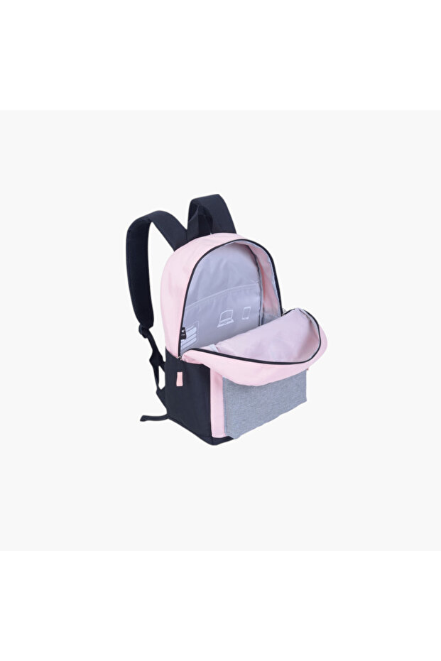 حقيبة ظهر مدرسية بألوان متعددة مع أحزمة كتف قابلة للتعديل - 12×21 سم - 2