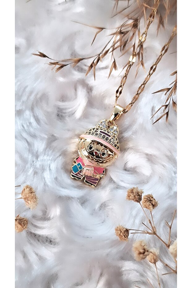 Labubu Figürlü Çelik Kolye - 6