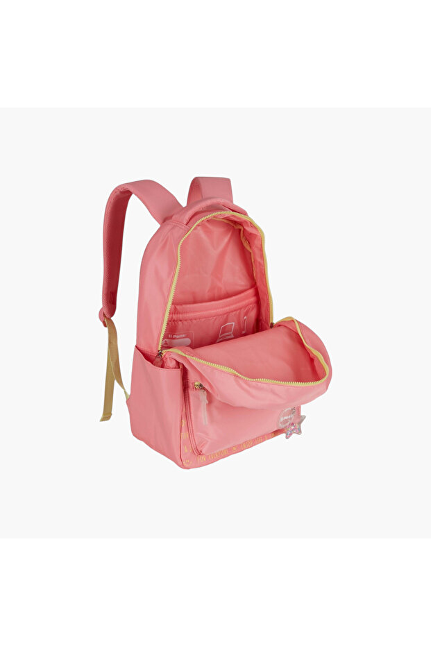 Printed Backpack with Adjustable Shoulder Straps - 12x21 cms - 3