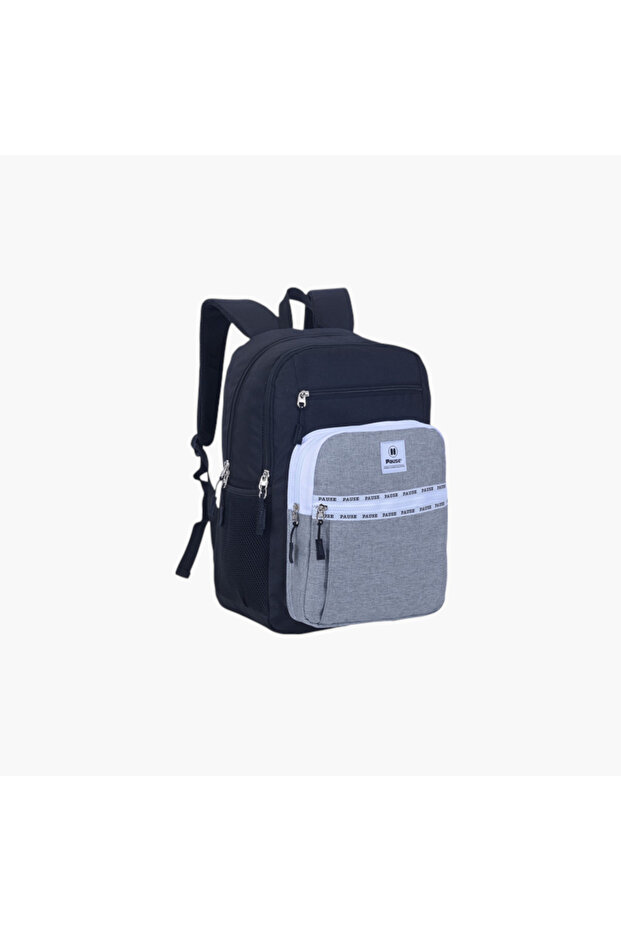 Colourblock School Backpack with Adjustable Shoulder Straps - 12x21 cms - 2