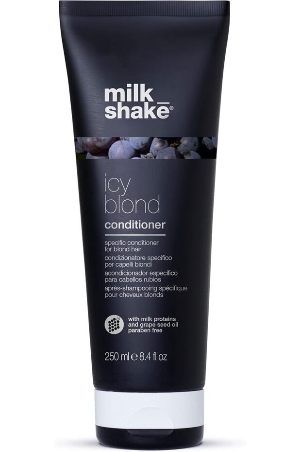 milk_shake Icy Blond Conditioner - Black Pigment Silver Conditioner for Very Light Blond and Platinu