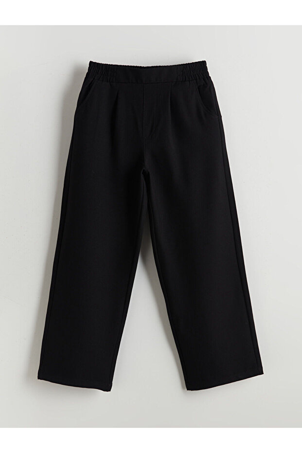 M&B Collection Black Wideleg Pleated Girl's Pants