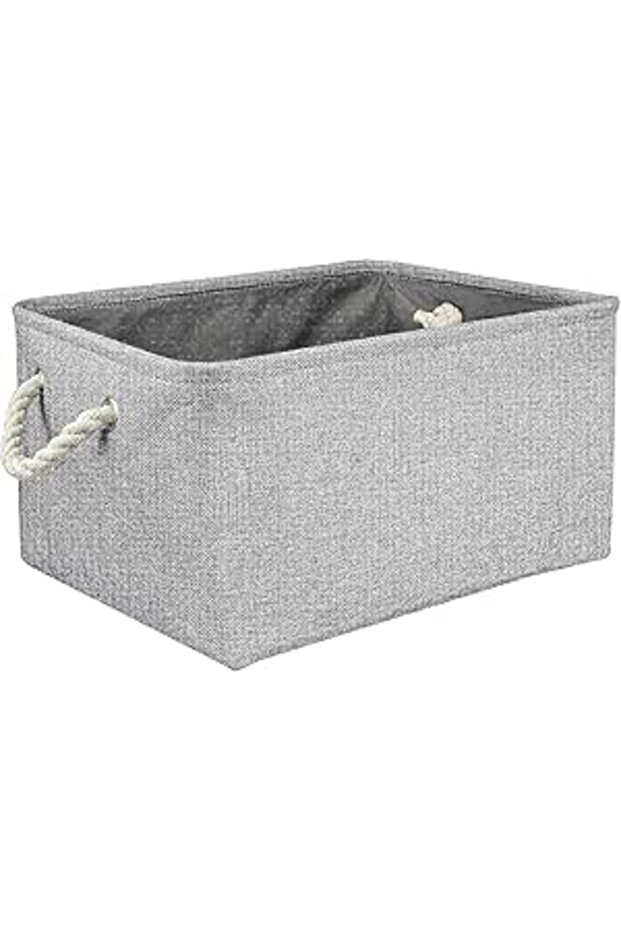 Closet Storage Bin Basket, Foldable Fabric Storage Box (M)