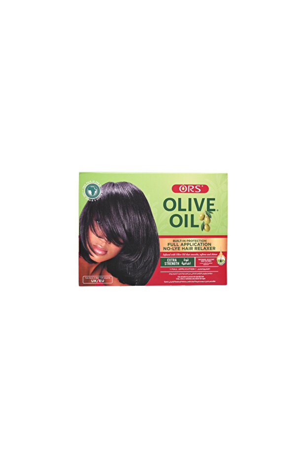Olive Oil No-Lye Relaxer Kit Extra Strength | For Coarse, Resistant Hair | Smooth & Silky Hair