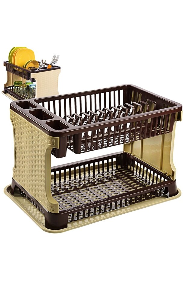 Dish Rack with 2 Levels, - 3