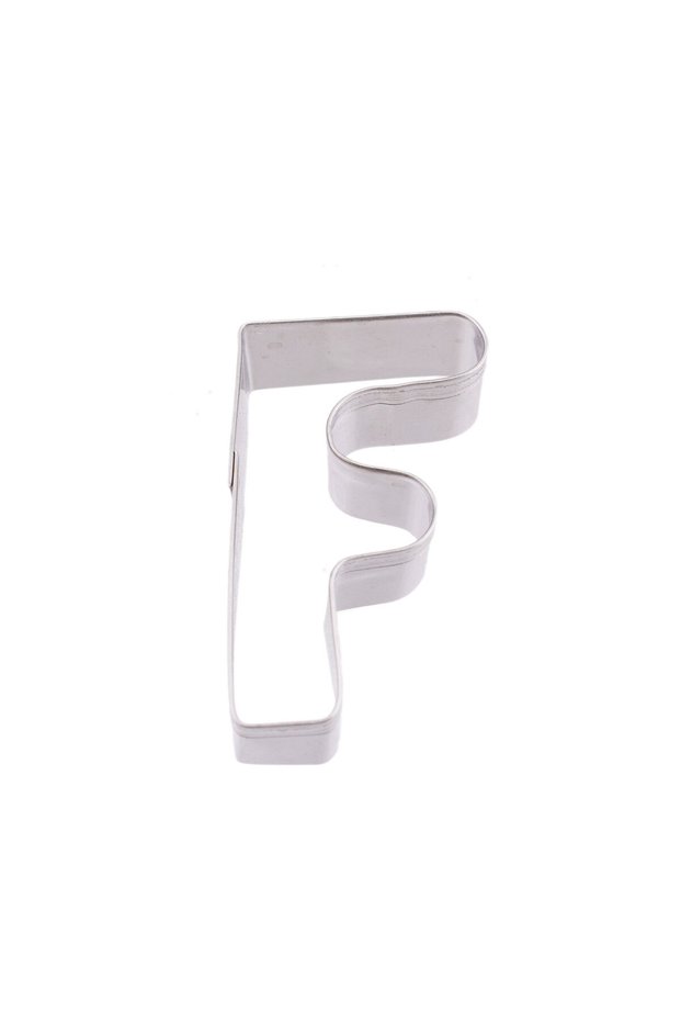 Cake Cookie and Pastry Mold Metal F Letter Large Size Alphabet 8.5 cm