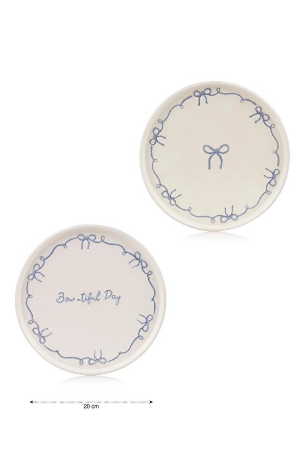 Lcw Home Printed Ceramic Cake Plate Set of 2 20 cm (W5) - 5