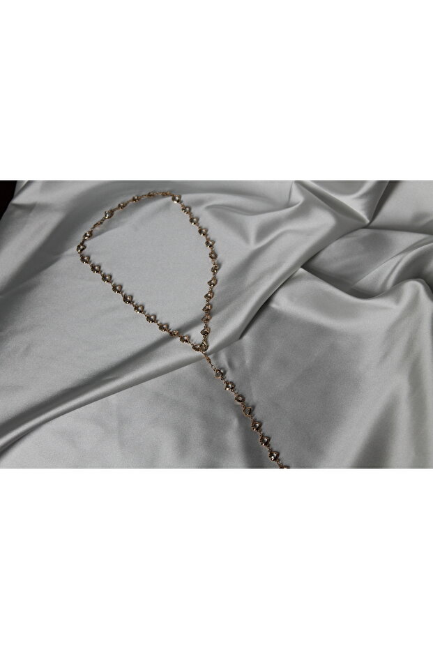 Kalp Detaylı Minimal Y Kolye - 1