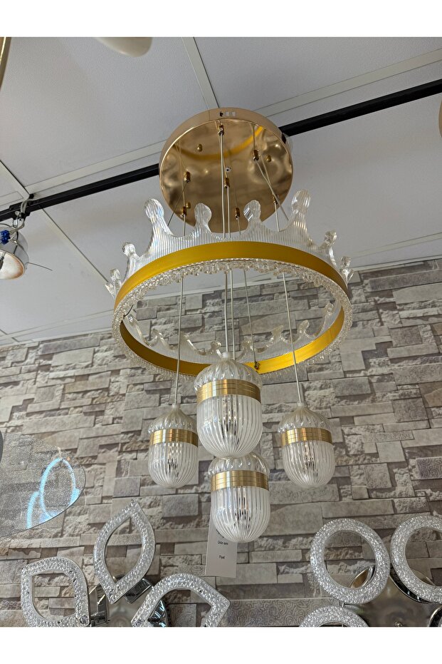 Dörtlü sarkıt Let avize üç renk - 4