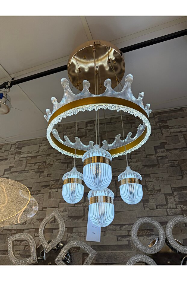 Dörtlü sarkıt Let avize üç renk - 1