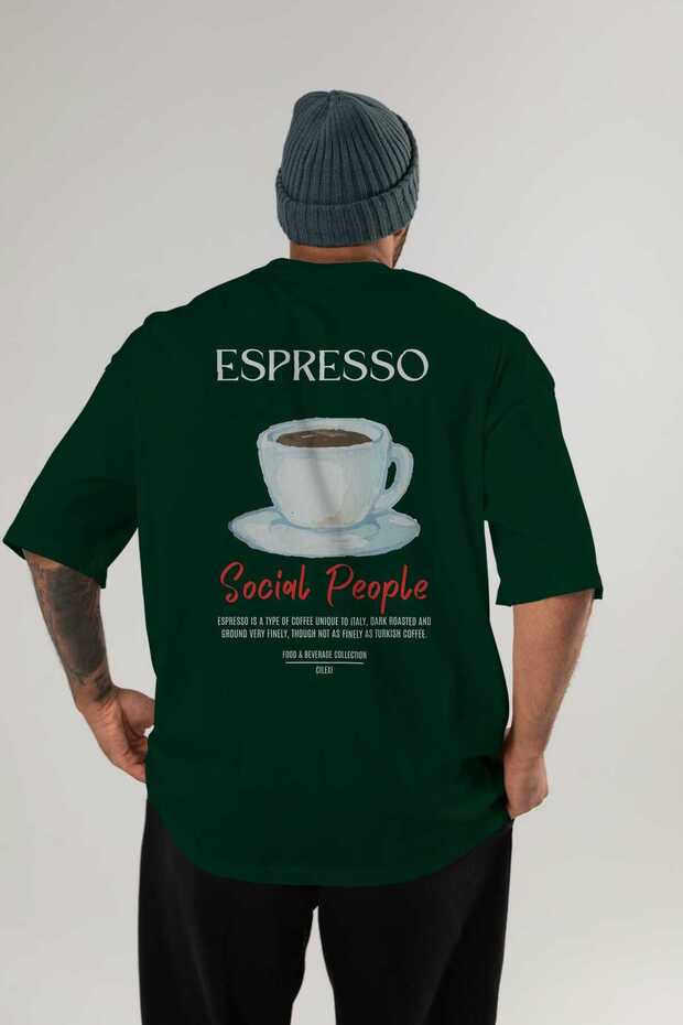 Espresso Cocktail Printed Oversize T-Shirt Men Women 100% Cotton Crew Neck Tee