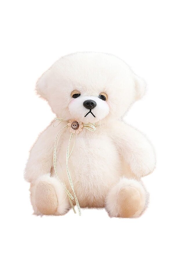 Ursulet de plus, alb, 25 cm - 4