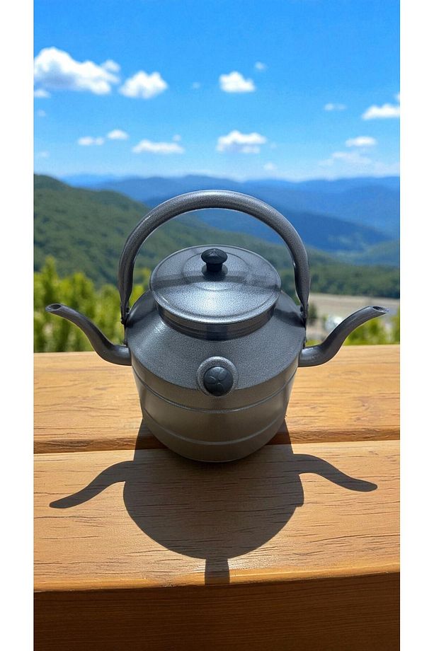 Avcı, Çoban, Kampçı, Çift Taraflı Çaydanlık, Süzekli 4 Litre, Mega Demlik - 3
