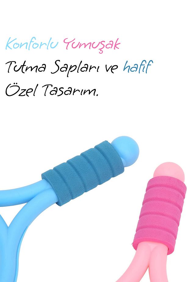 2adet Çocuk Ve Yetişkin Badminton Raketi Hafif Tenis Raketi Aile Oyuncak Seti Toplu Mavi-pembe Raket - 3