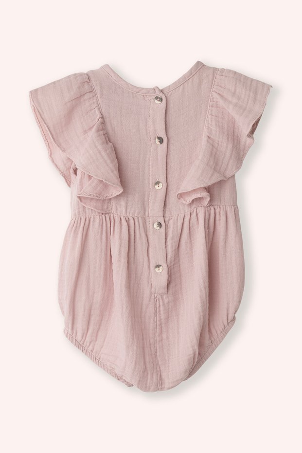 Newborn Muslin Pink Jumpsuit