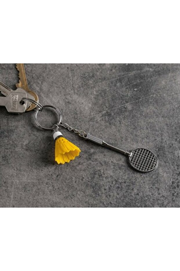 Badminton Racket Keychain - 2