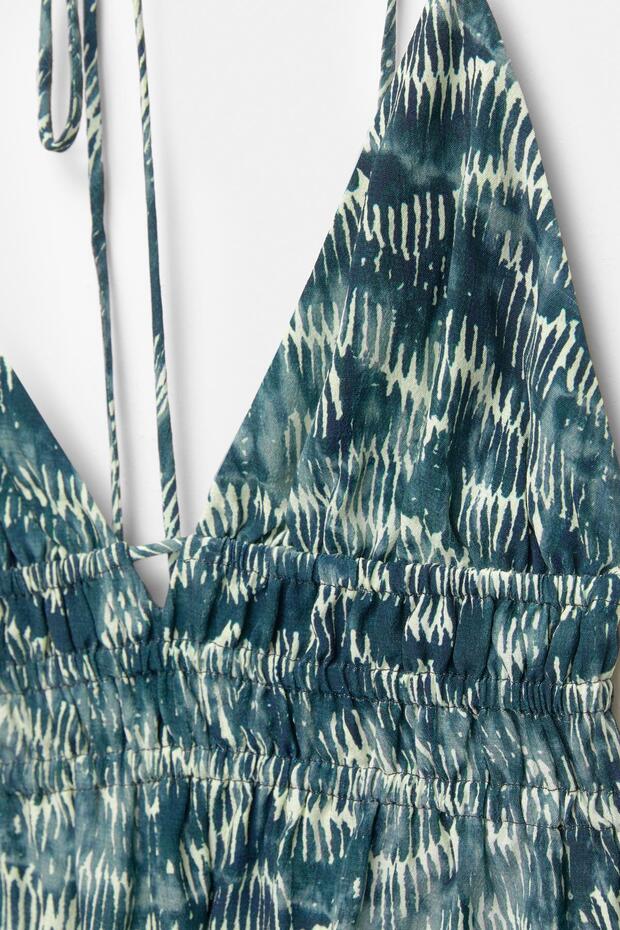 Desenli büzgülü top - 8