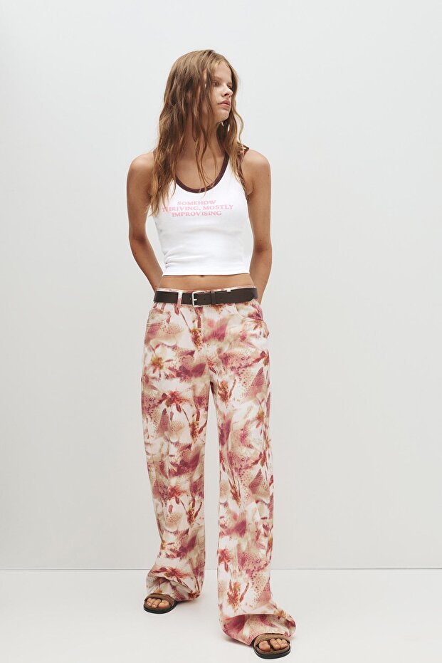 Yazılı fitilli tank top - 3