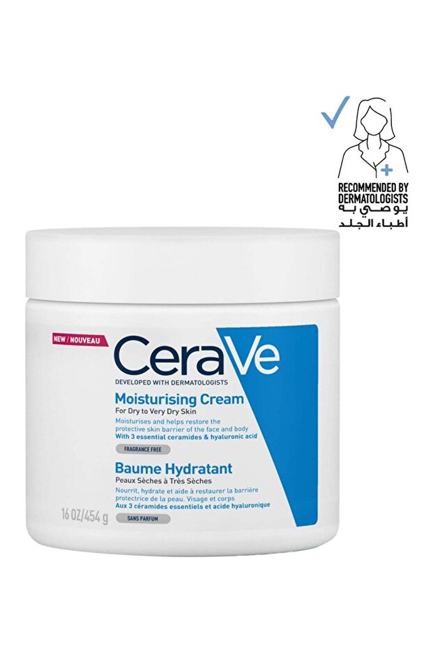 Moisturizing Cream for Dry Skin with Hyaluronic Acid 454g