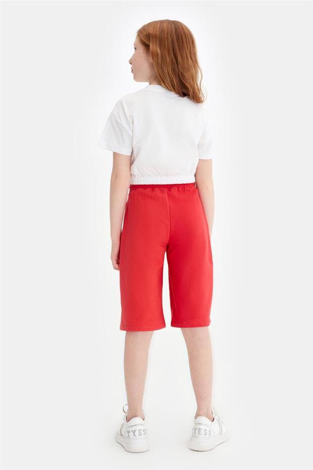 Girl Red Tracksuit Bottom - 4