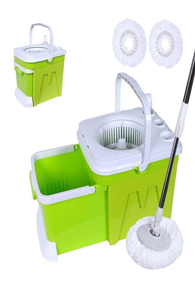 Heavy-Duty Mop Bucket with Wringer – 12L Capacity, Durable Plastic, Splash Guard, Portab