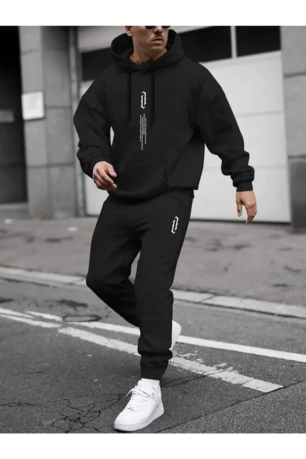 Vertical Digital Printed Unisex Tracksuit Set