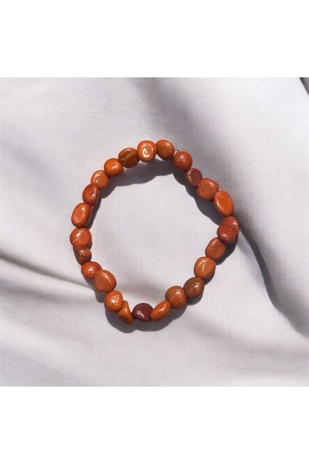 Aurastone Red Jasper Natural Stone Tumbler Bracelet