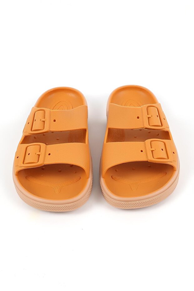 Rocksy-F Pumpkin/Beige Children's Slippers