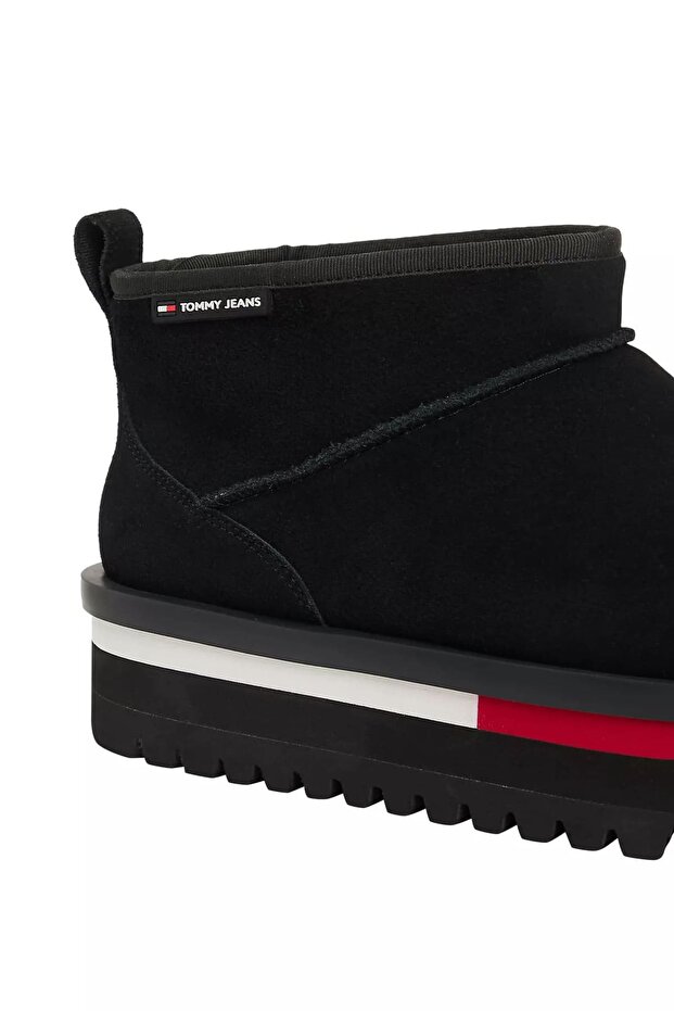 Kadın Süet Platform Tabanlı Kar Botu - Siyah - 7