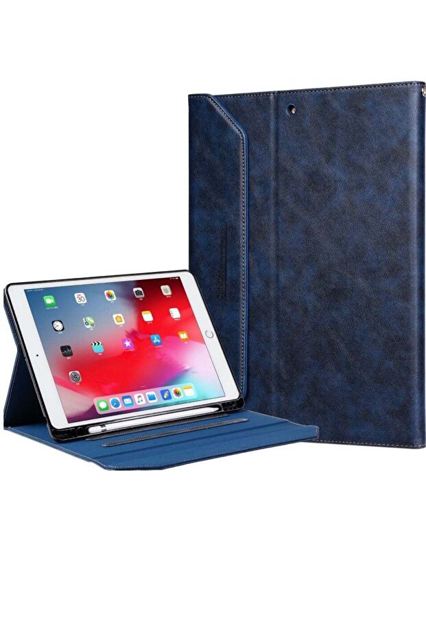 Protective Premium PU Leather Stand Folio Case with Strap And Pen Holder For iPad Pro 11 Inch 2022 B