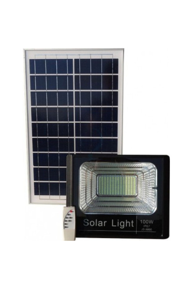 100w Solar Led Floodlight With Remote Control - 1