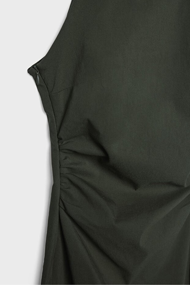 Halter Yaka Midi Elbise - 8